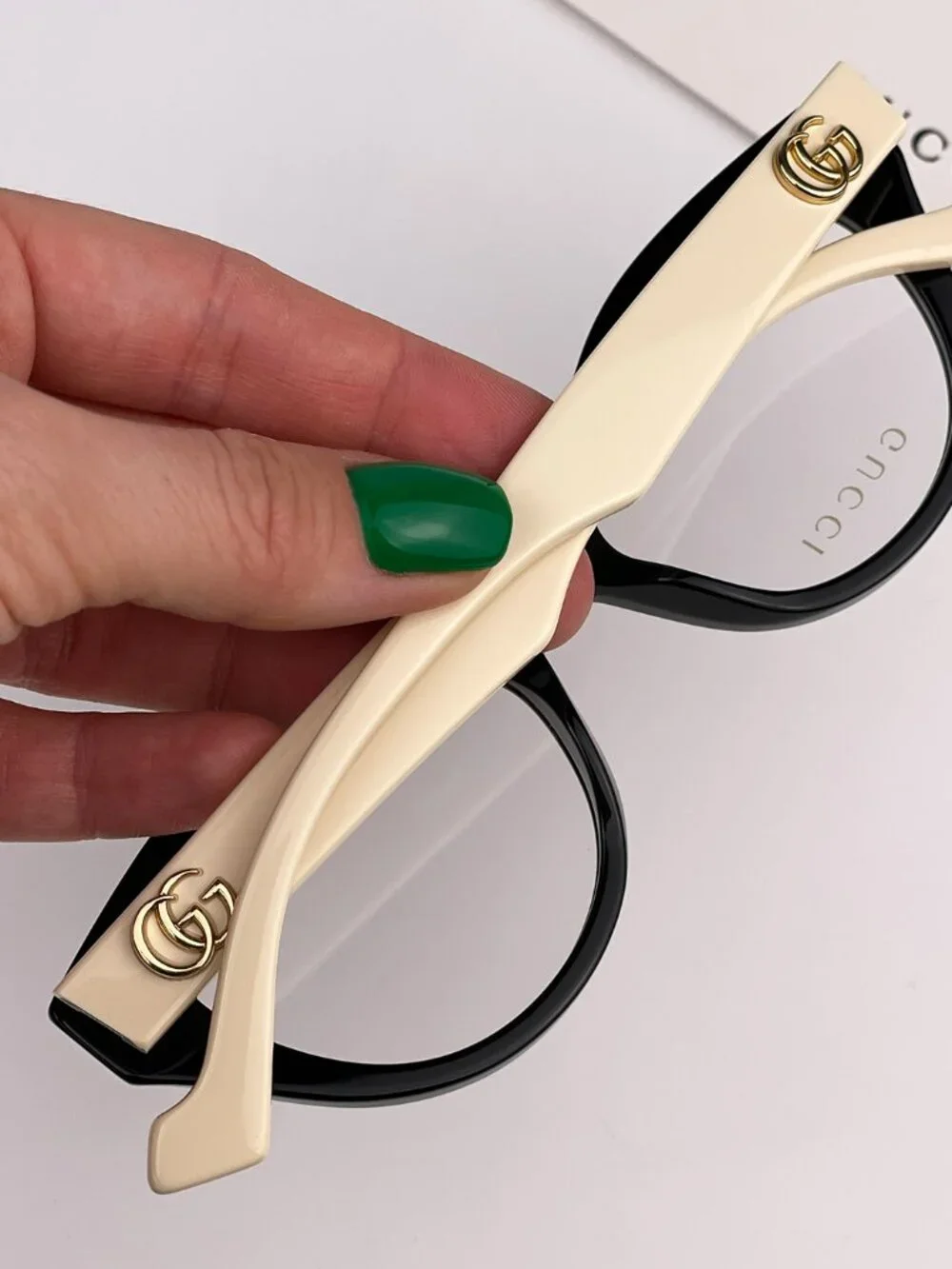 GUCCI GG0959O 002 BLACK/IVORY CAT EYE EYEGLASSES